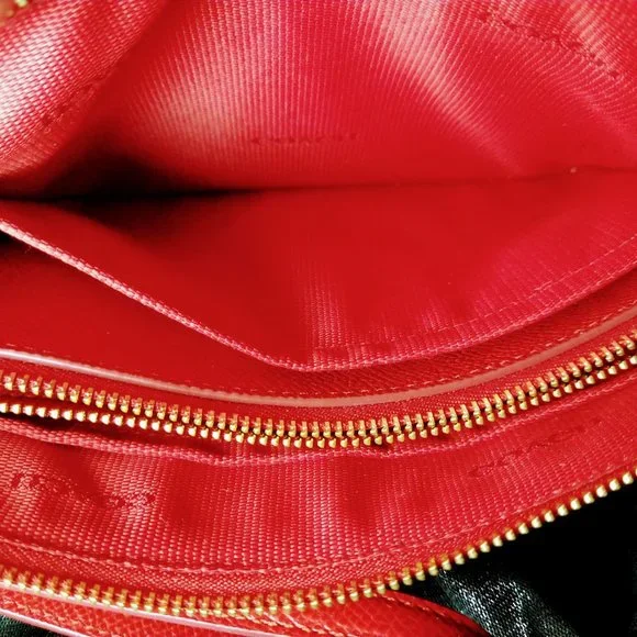 Coach Red Wristlet with Removable Matching Pouch - Picture 11 of 15
